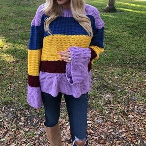 Color block sweater